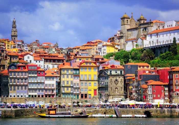 Porto, Portugal colorful houses by the river