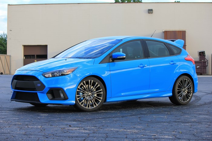 Blue 2017 Ford Focus RS parked outdoors