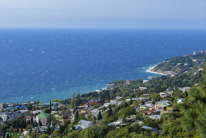 Alupka, Russia: Coastal town overlooking the Black Sea