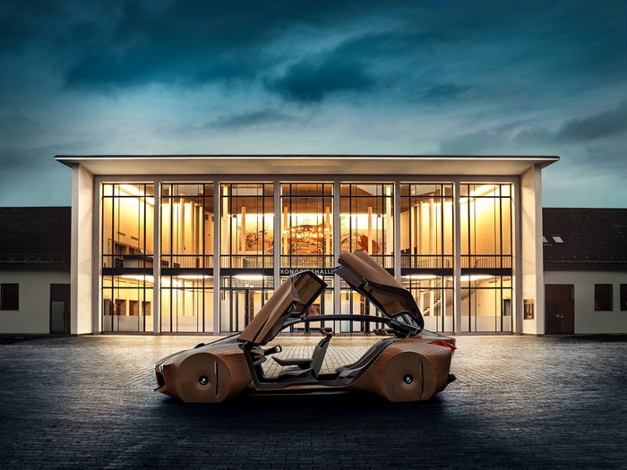 BMW Vision Next 100 concept car with doors open