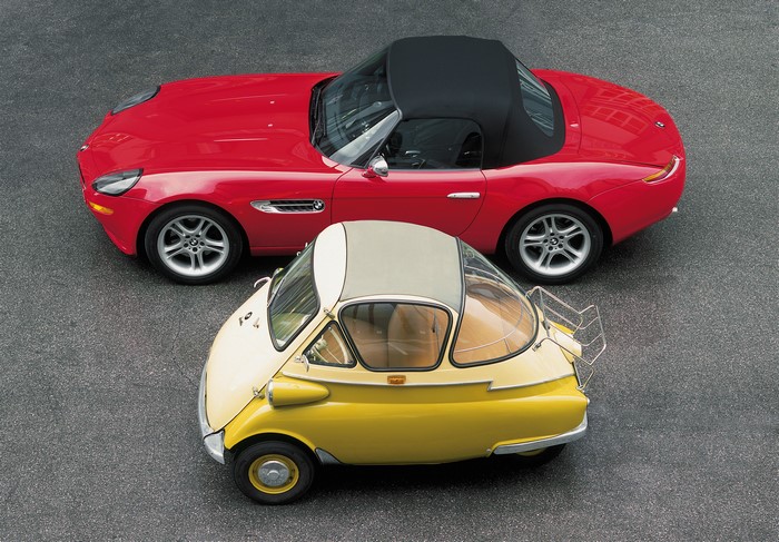 BMW Z8 and BMW Isetta cars