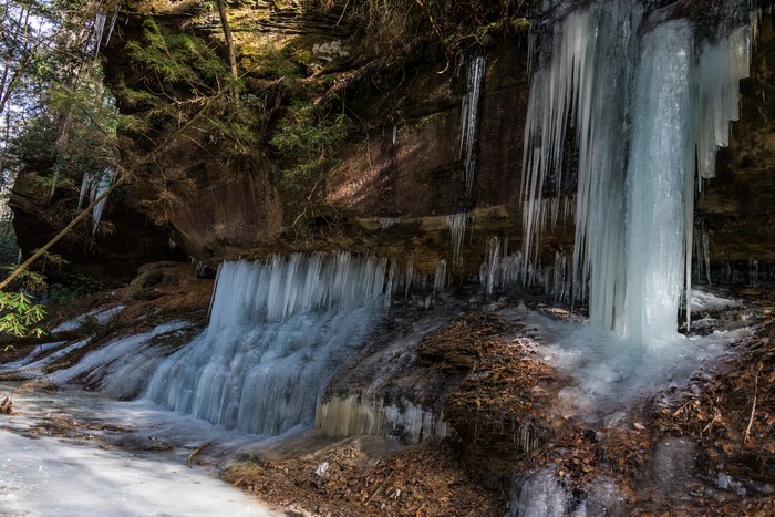 Frozen Waterfall in Wolfe County, Kentucky, USA