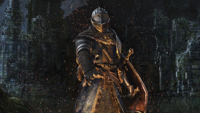 Knight in armor from Dark Souls