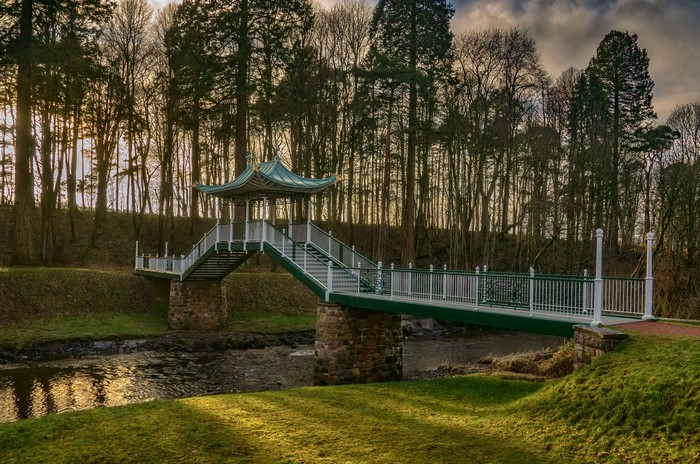 Dumfries House Ayrshire, Scotland: Bridge and Pagoda
