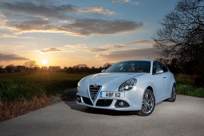 Alfa Romeo Giulietta light blue metallic car