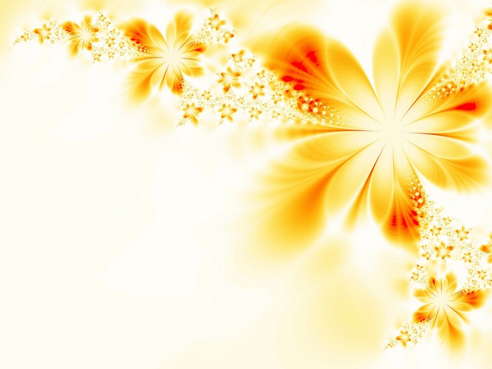 Abstract orange and yellow flowers