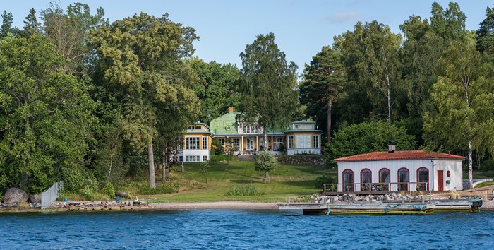Houses in Stockholm, Sweden by the water
