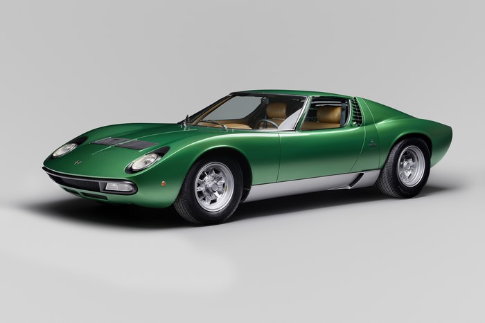 Green Lamborghini Miura P400 SV by Bertone