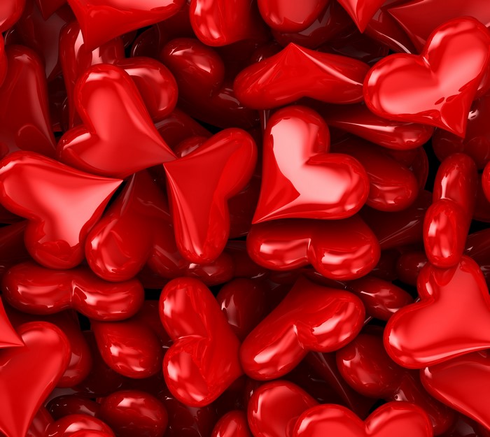 Many red hearts