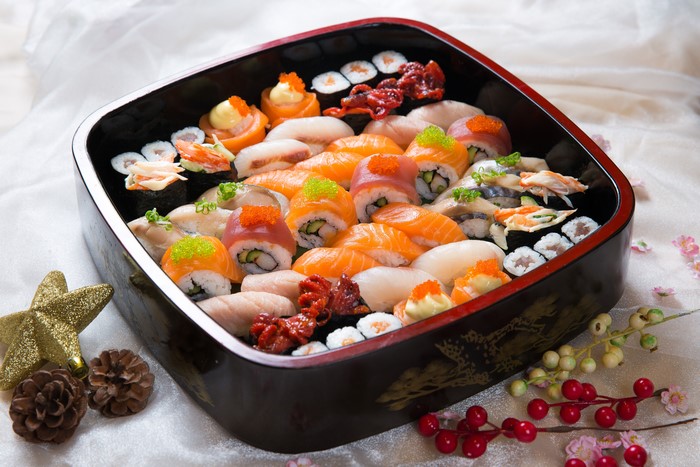 Assortment of Sushi and Seafoods