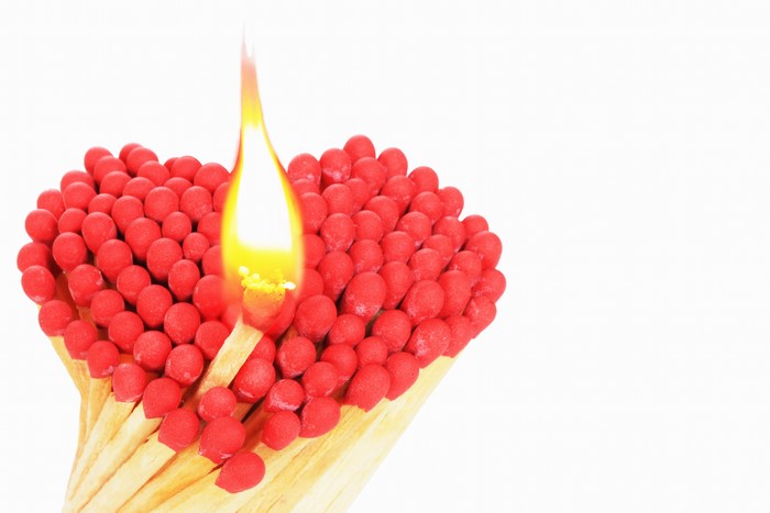 Burning Heart of Matches