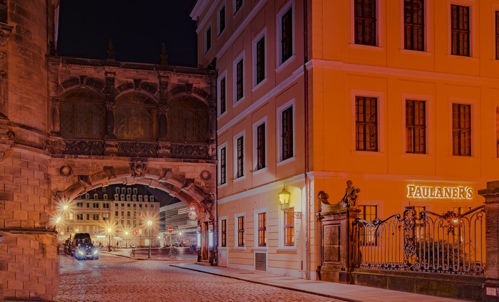 4K Germany Dresden Street at Night