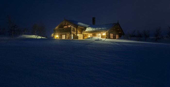 4K Winter Night in Myrane, Norway