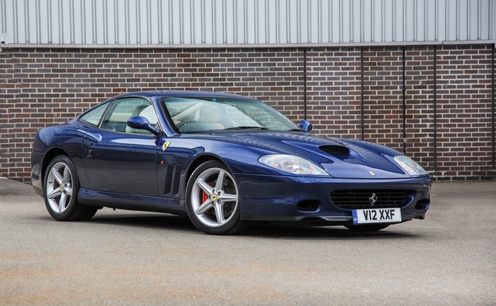 Blue 2002 Ferrari 575 M Maranello
