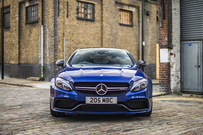 4K Mercedes-Benz C205 Blue Coupe Front