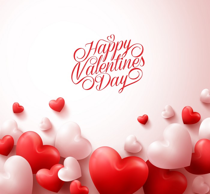 Happy Valentines Day hearts