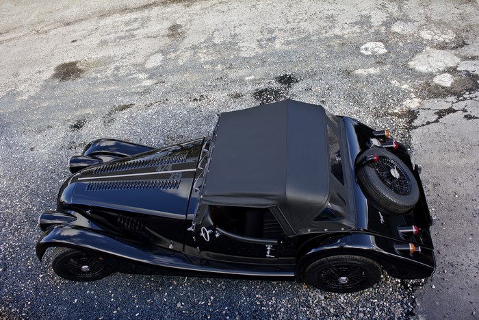 Black Morgan 4-4 75th Anniversary Cabriolet from Above