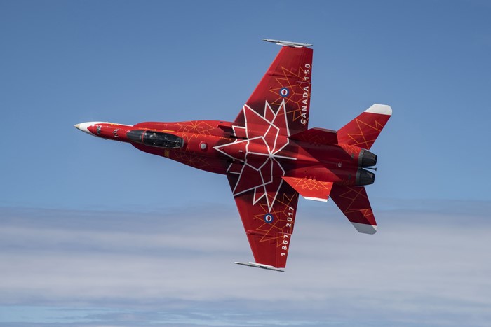 CF-18 Fighter Airplane with Canada 150 Design