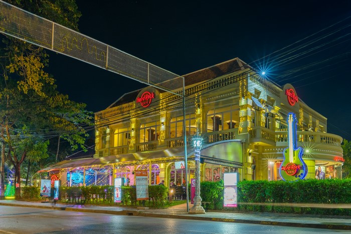 Hard Rock Cafe Cambodia at Night