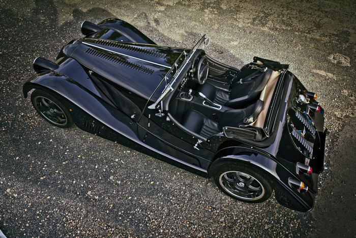 Black 2012-18 Morgan Plus 8 Roadster from Above