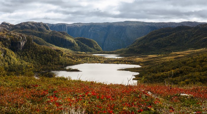 Lake and mountains in Forsand Rogaland, Norway
