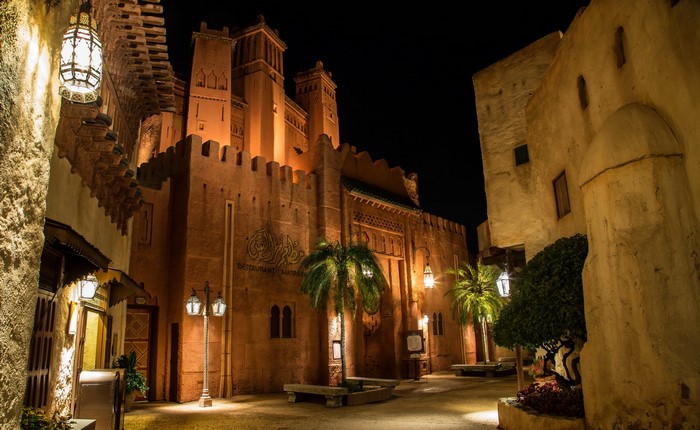 Moroccan Restaurant at Night in Epcot, Disney World
