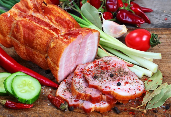 Smoked Ham with Spices and Vegetables