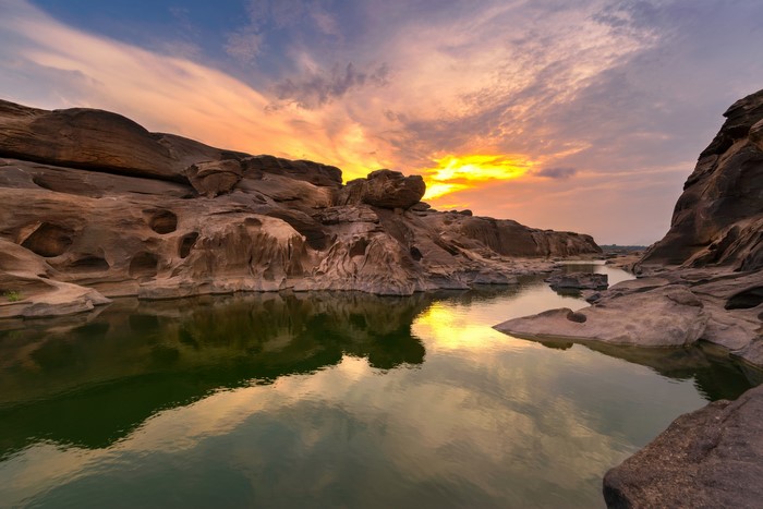 Sampanbok Natural Stone Park, Thailand, Sunrise