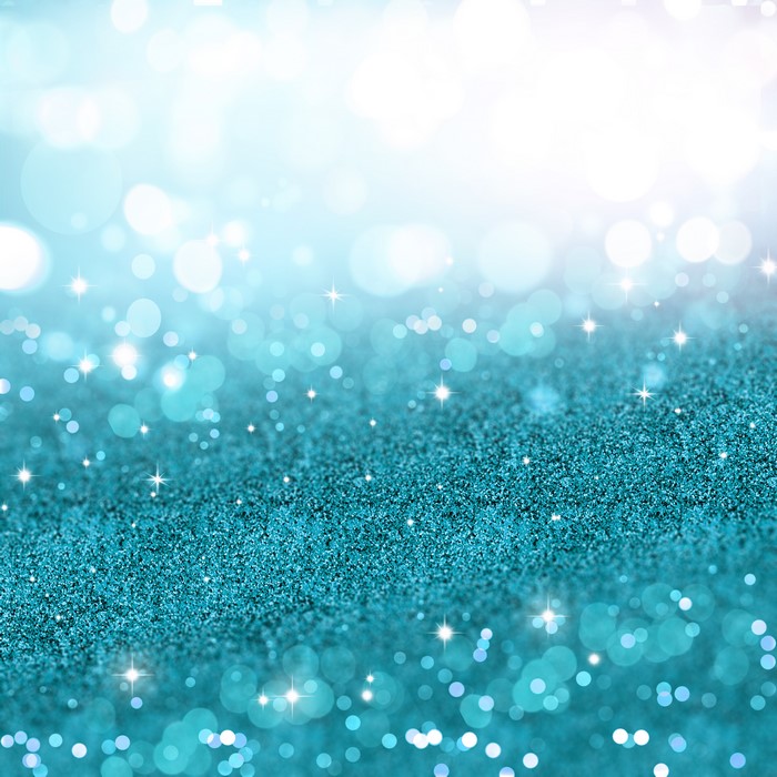 Blue Glitter Texture with Bokeh Lights