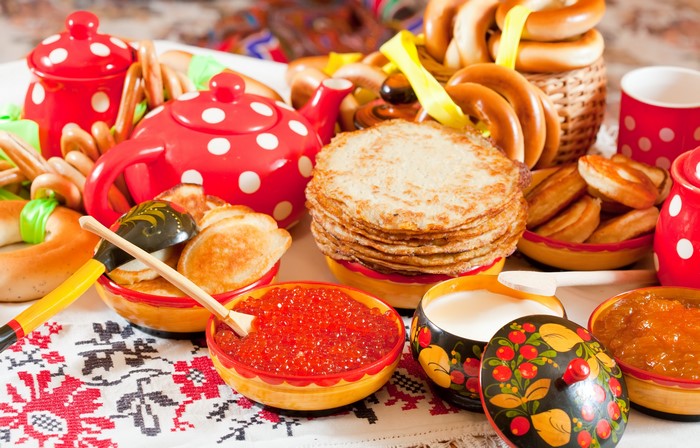 Pancakes, Caviar, and Russian Tea Set