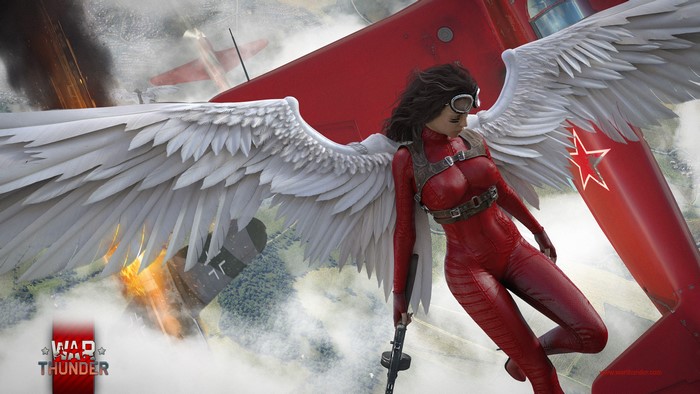 Angel from War Thunder with Wings