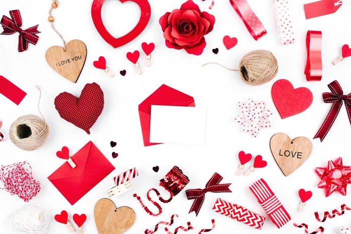 Valentine's Day Heart Decorations and Craft Supplies