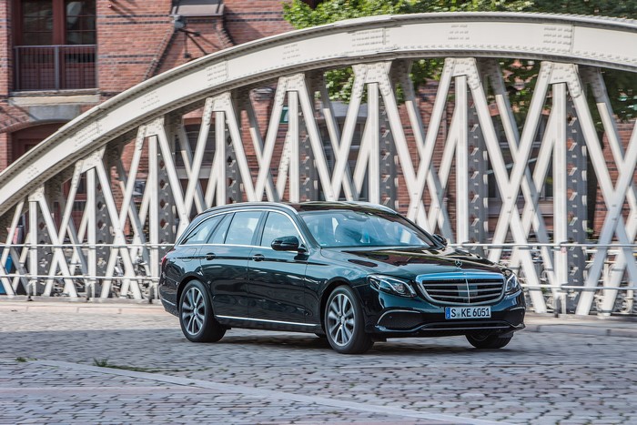Mercedes-Benz E 250 Exclusive Line Estate on a bridge