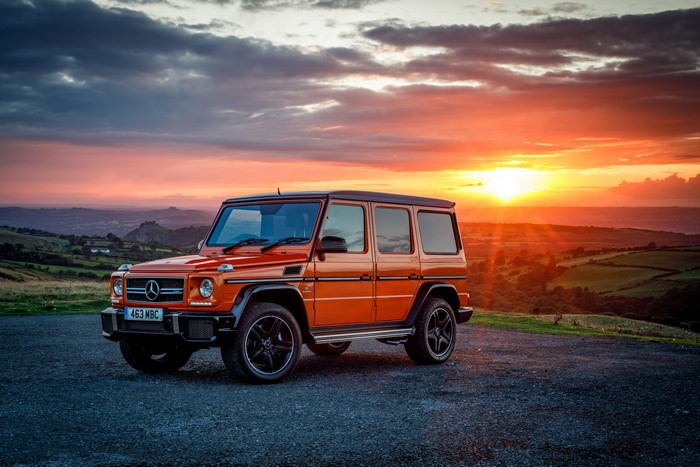 Orange Mercedes-Benz G-Class G 63 Colour Edition at Sunset