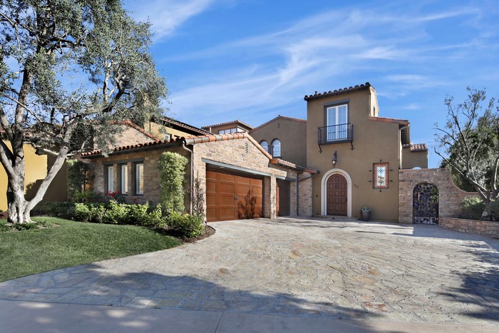 Luxury Mediterranean Villa with Stone Accents and Garage in Newport Beach, USA