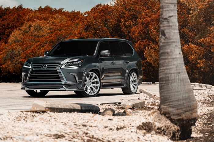 Lexus LX570 SUV with custom wheels
