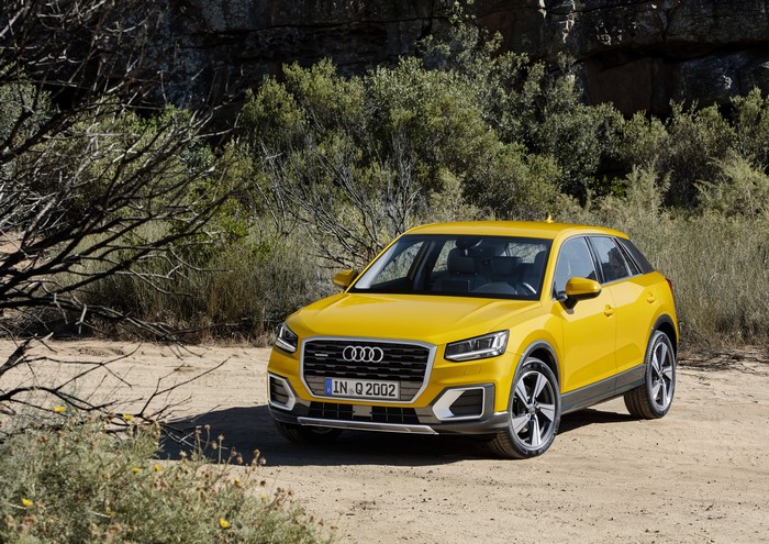 Yellow Audi Q2 TDI quattro 2016