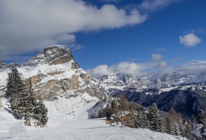 Snowy Mountains in the Alps, Italy