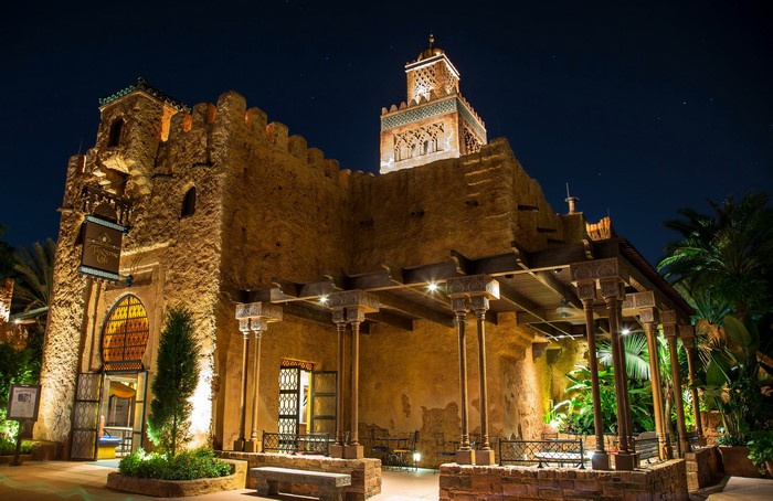 Moroccan Pavilion at Epcot at Night