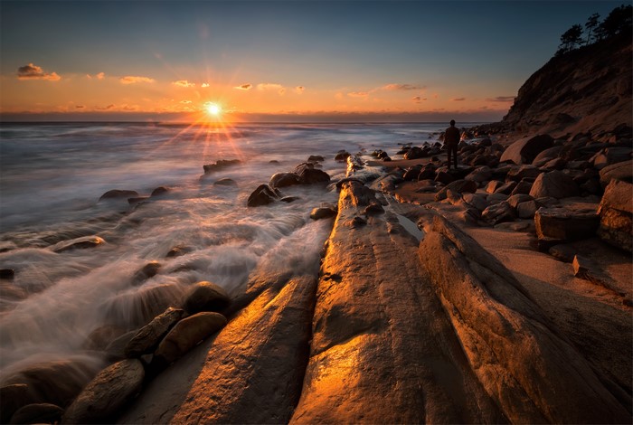 4K Tulenovo Bulgaria Coast Sunset with Sun Rays