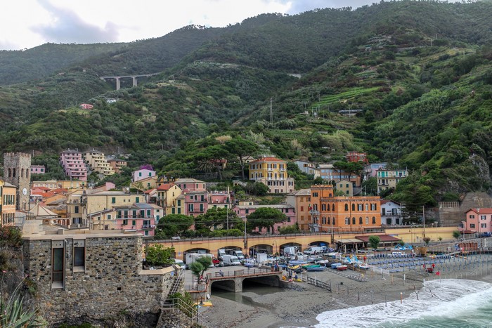 Monterosso, Italy - Cinque Terre Park Houses on Hill