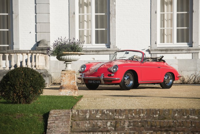 Red 1963-65 Porsche 356C 1600 Cabriolet