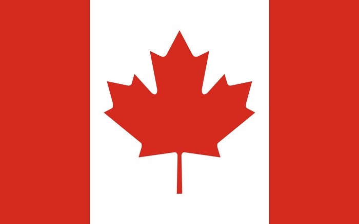 Flag of Canada with Maple Leaf