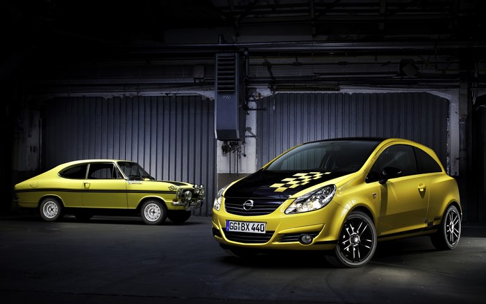 4K Opel Corsa Color Race Retro Yellow Cars