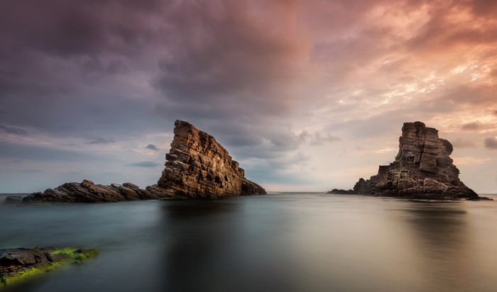 Rocky Sea Stacks at Sunset in Bulgaria