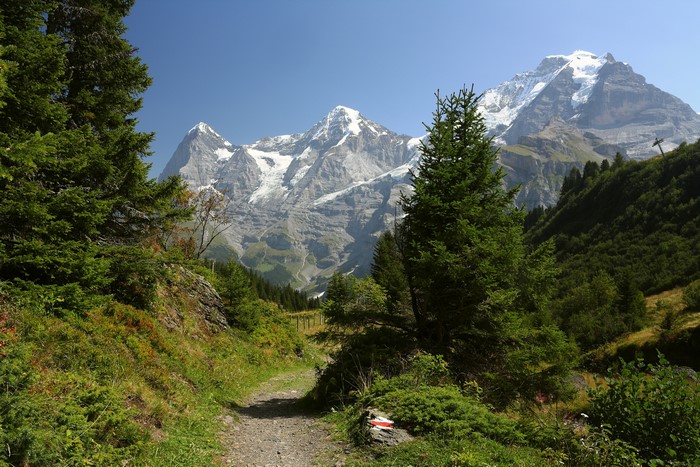 4K Jungfrau Region Switzerland Mountains Trail