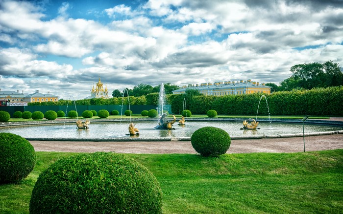 Petergof Park Fountains in St. Petersburg, Russia
