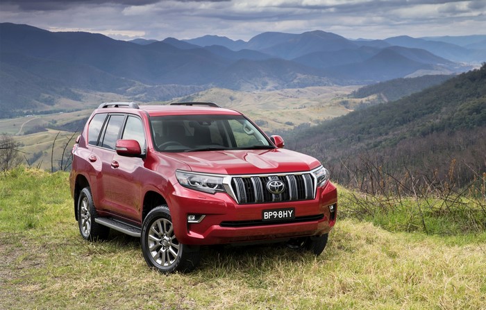Red Toyota Land Cruiser Prado VX SUV