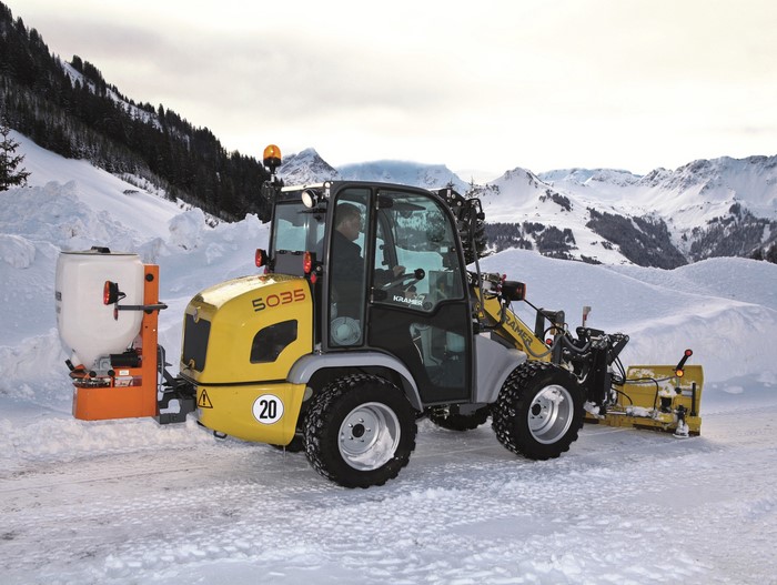 Kramer 5035 Street Sweeper in Snowy Mountains