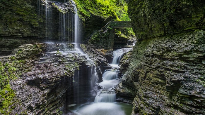 Watkins Glen State Park Waterfalls in 4K